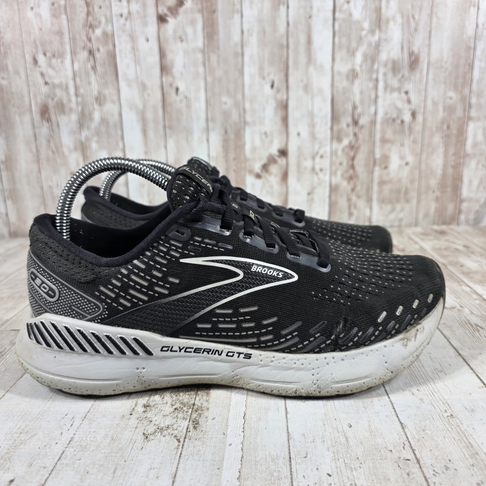 Brooks Glycerin GTS 20 Womens Running Shoes‎ Black White 1203701B059 Size 9.5 B